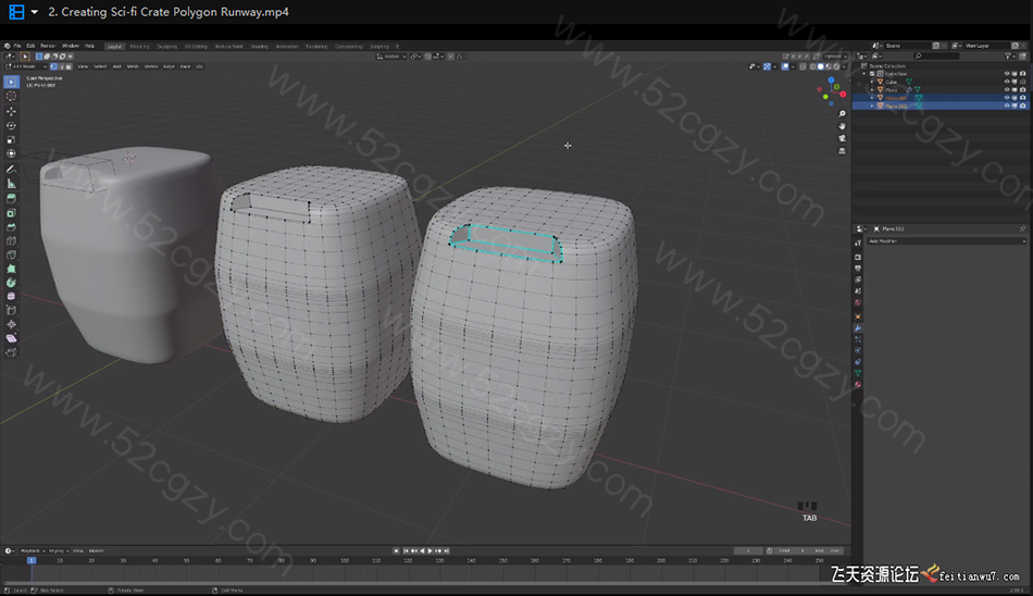 【中英字幕】Blender教程-3D卡通人物的简单方法及更高级3D建模和插图教程 3D 第5张