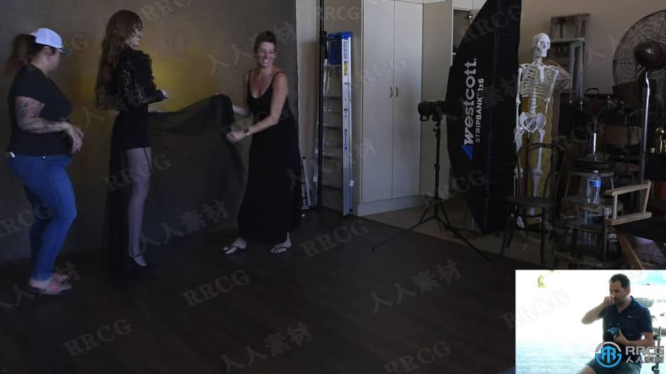 假面舞会室内酷炫女性角色时装拍摄技巧工作流程视频教程 摄影 第7张