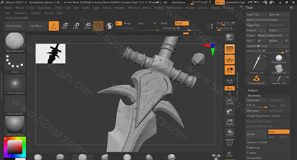 Zbrush与Blender游戏魔兽寒霜之剑完整建模贴图视频教程 3D 第6张