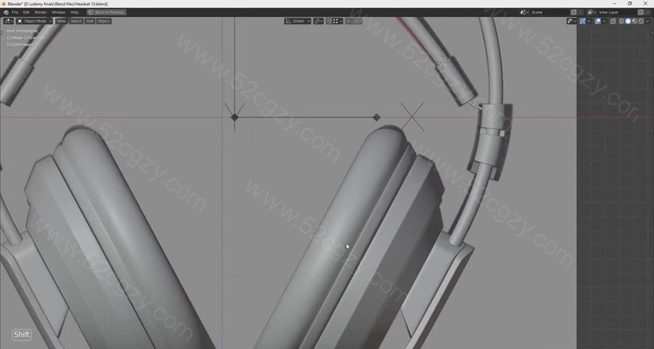 【中英字幕】Blender教程-逼真耳机模型产品实例制作视频教程 3D 第5张