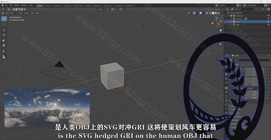 【中英字幕 】Unreal Engine 5与Blender中游戏风格世纪大风车建模视频教程 3D 第2张