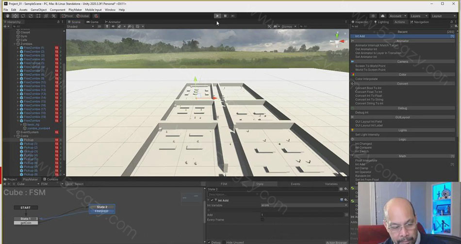 Unity和Playmaker无编程冒险益智游戏完整制作教程-中英字幕 3D 第6张