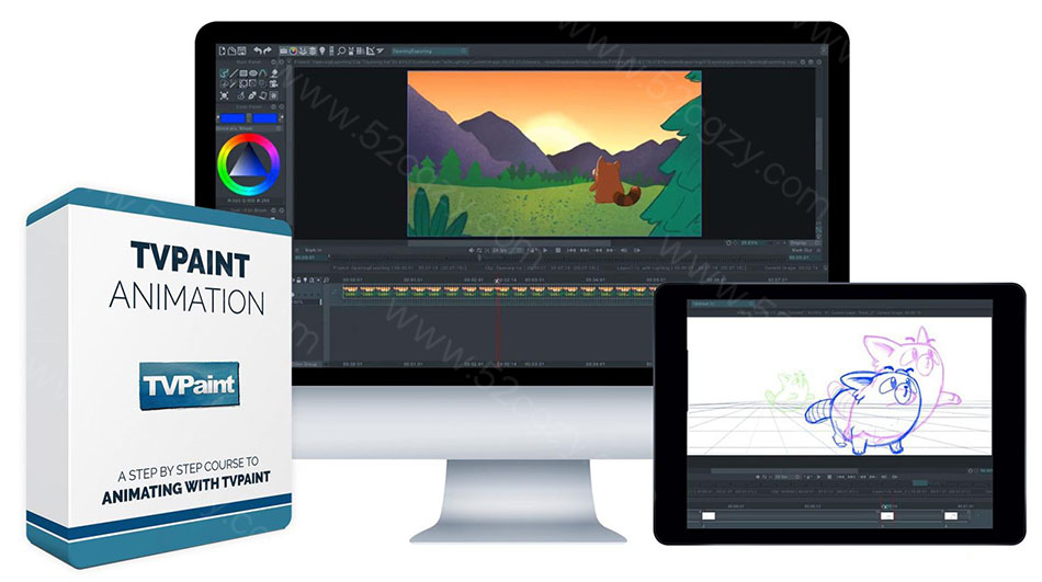 【中英字幕】TVPaint教程-Bloop Animation - TVPaint Animation手绘逐帧动画教程 3D 第2张