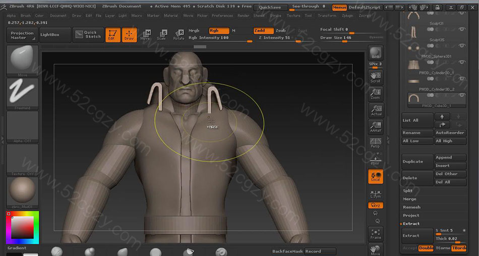 【中英字幕】Zbrush影视教程游戏角色雕刻渲染制作视频教程 3D 第4张