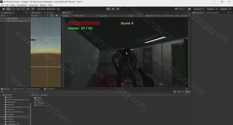 【中英字幕】Unity恐怖僵尸FPS生存游戏制作流程视频教程 3D 第5张