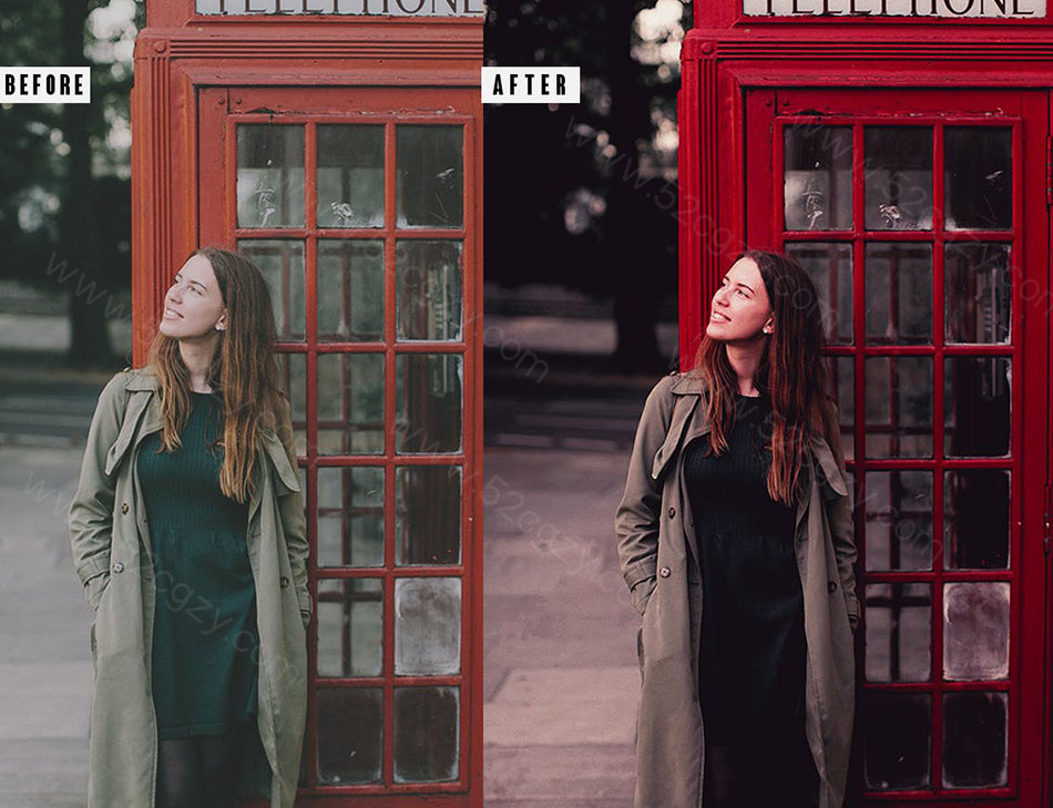 【Lightroom预设】伦敦城市旅拍人文英伦风格London Photoshop Action & Lightrom Presets LR预设 第4张