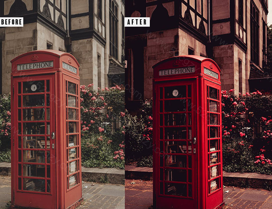 【Lightroom预设】伦敦城市旅拍人文英伦风格London Photoshop Action & Lightrom Presets LR预设 第3张