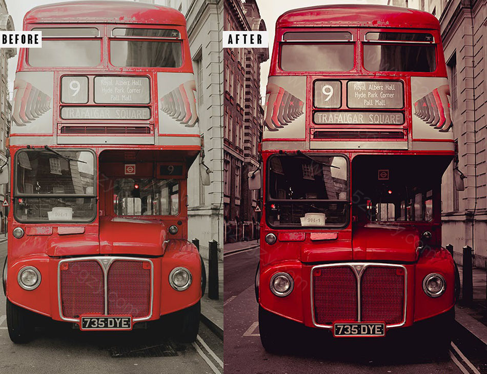 【Lightroom预设】伦敦城市旅拍人文英伦风格London Photoshop Action & Lightrom Presets LR预设 第2张
