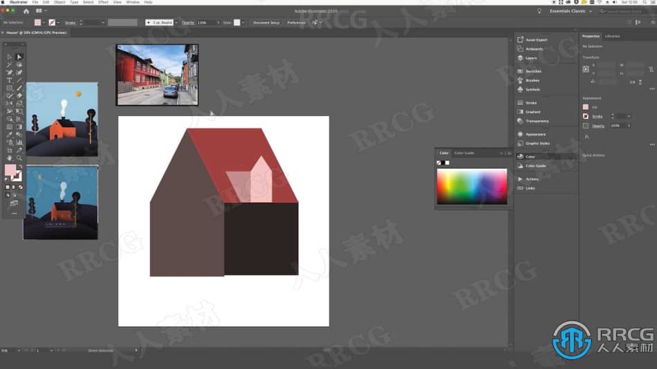 AE创建卡通平面3D房屋动画工作流程视频教程 AE 第3张