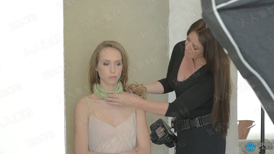模特颈部展示珠宝首饰拍摄技巧工作流程视频教程 摄影 第8张