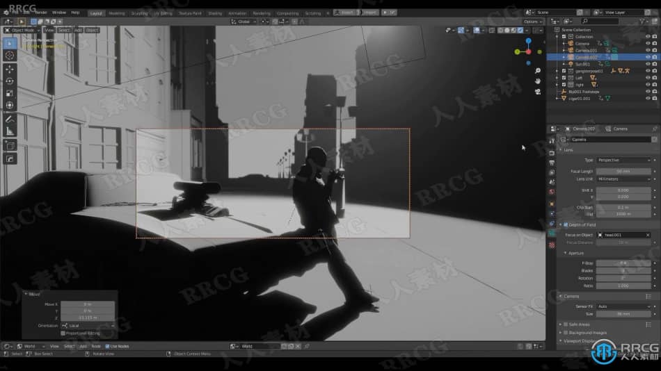 Blender黑白风格画面影视级场景实例制作视频教程 3D 第10张