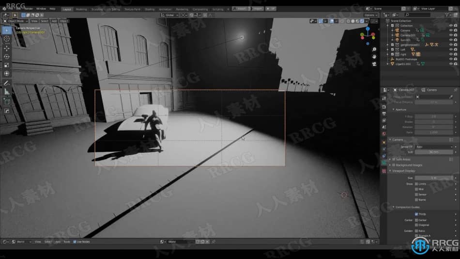 Blender黑白风格画面影视级场景实例制作视频教程 3D 第9张