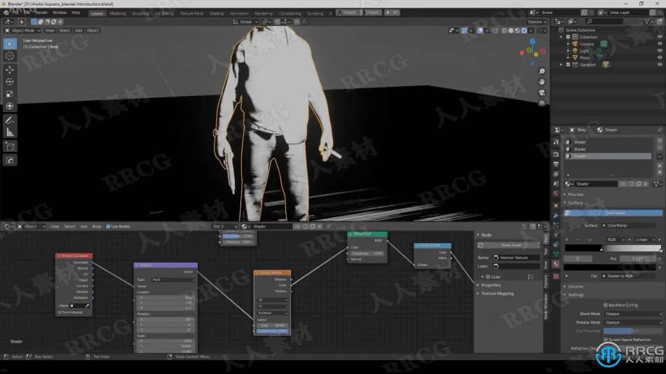 Blender黑白风格画面影视级场景实例制作视频教程 3D 第3张