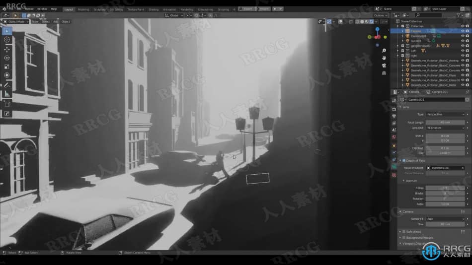 Blender黑白风格画面影视级场景实例制作视频教程 3D 第8张