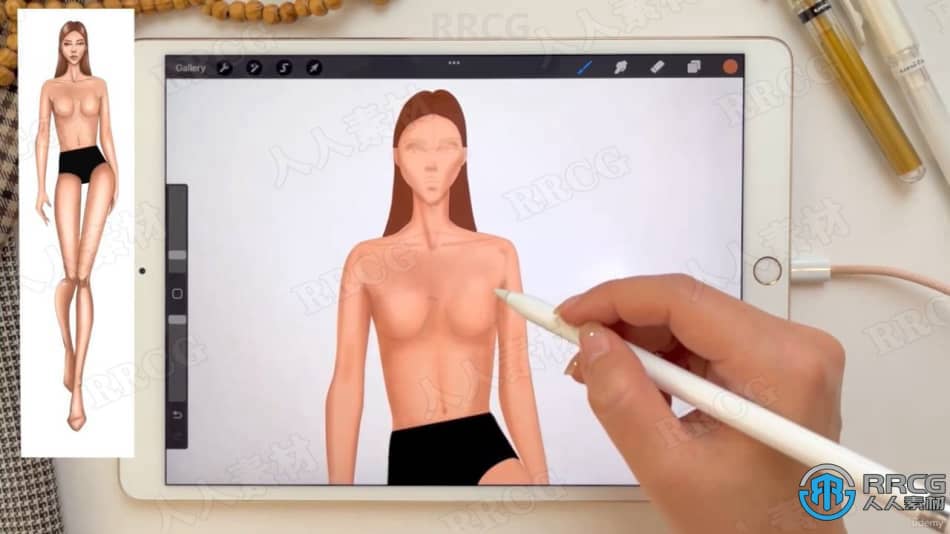 Procreate人物时装设计数字绘画工作流程视频教程 CG 第4张