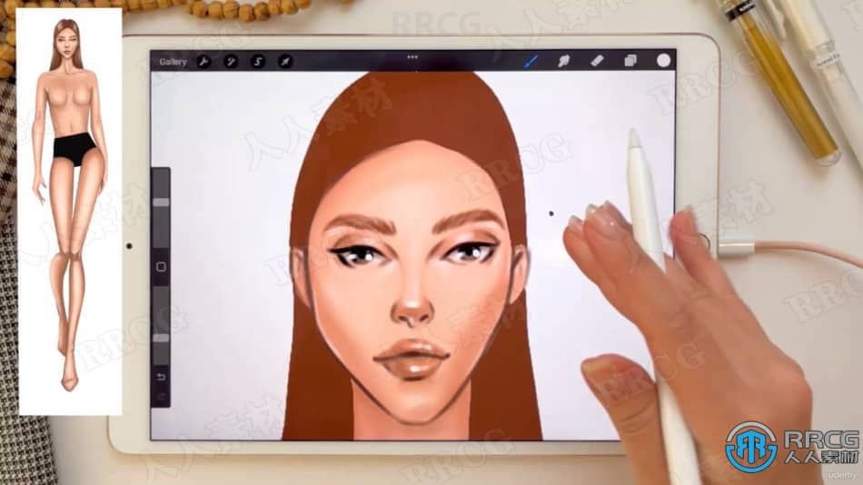 Procreate人物时装设计数字绘画工作流程视频教程 CG 第5张