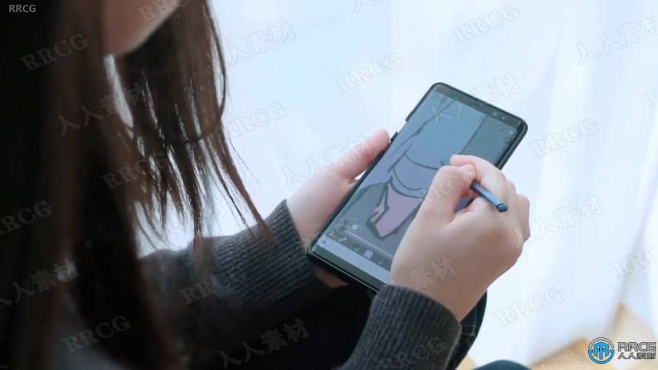 【中文字幕】如何在手机上创建动漫角色数字绘画视频教程 CG 第2张