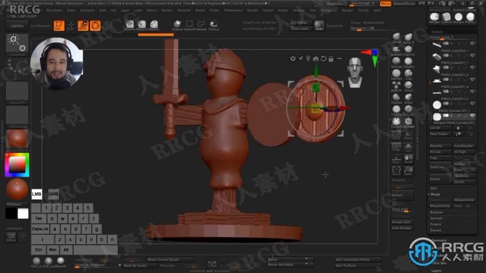 Zbrush数字雕刻3D打印模型基础技能训练视频教程 3D 第6张