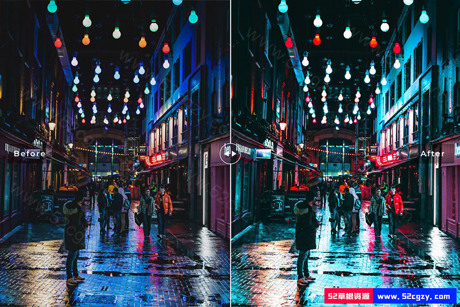 【Lightroom预设】城市夜景荧光人像摄影后期调色Fluorescence Pro LR Presets LR预设 第3张