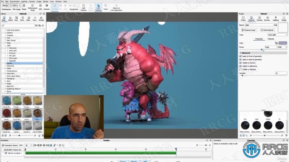 Zbrush卡通龙骑士角色完整制作工作流程视频教程 3D 第3张