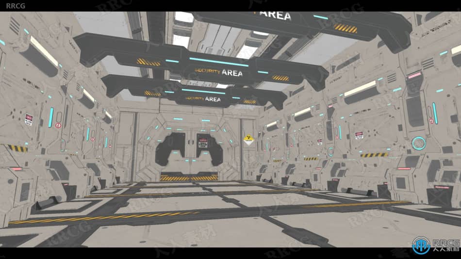 Unreal Engine与Blender守望先锋游戏科幻长廊场景制作视频教程 3D 第10张