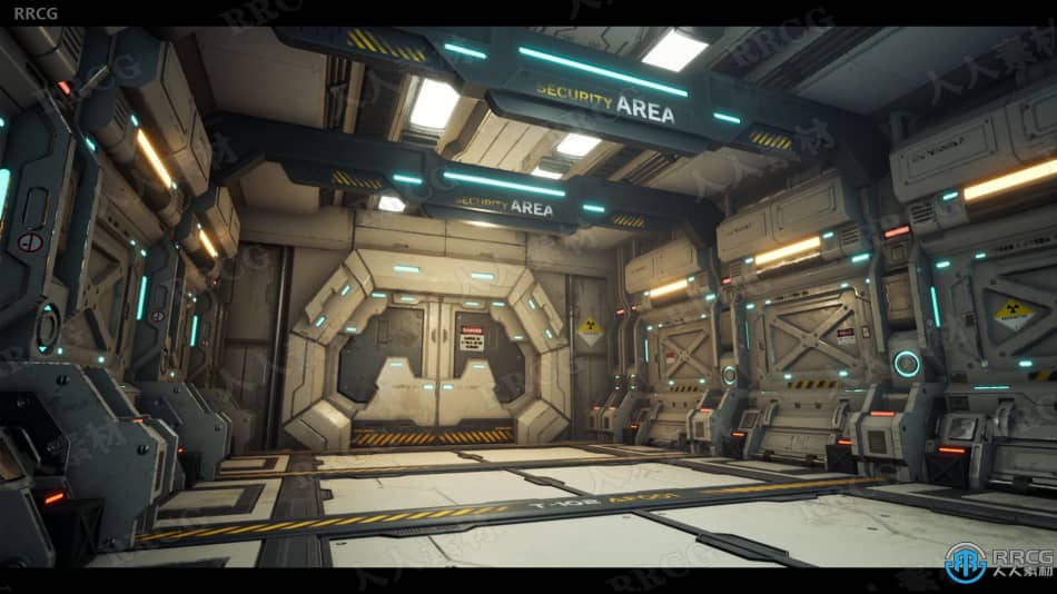 Unreal Engine与Blender守望先锋游戏科幻长廊场景制作视频教程 3D 第11张