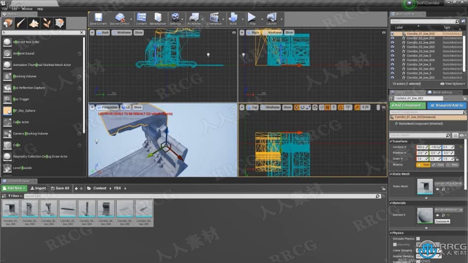 Unreal Engine与Blender守望先锋游戏科幻长廊场景制作视频教程 3D 第7张