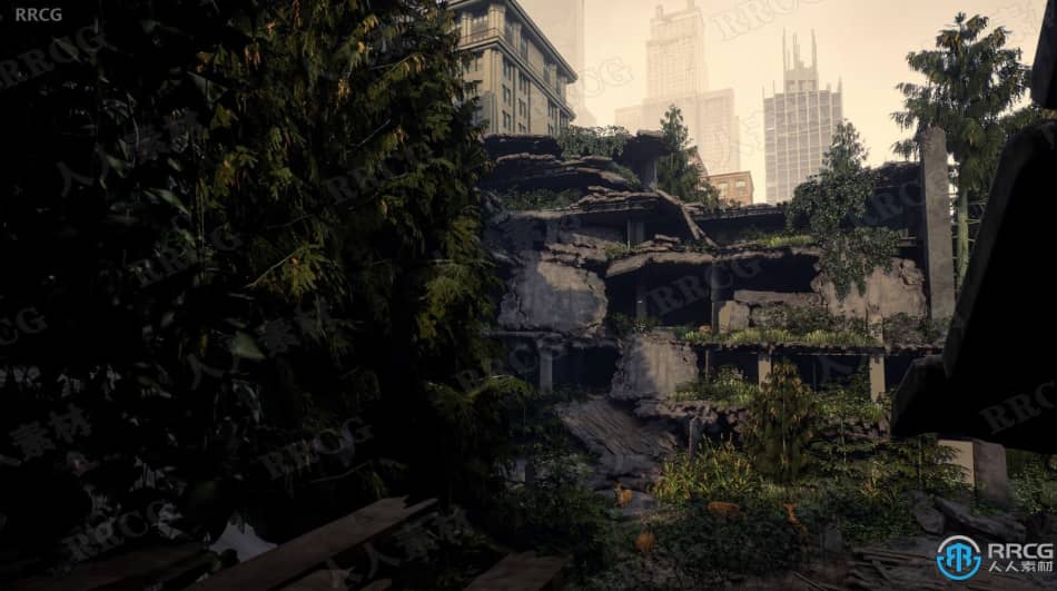 3DsMax与UE5破损衰败城市游戏环境场景制作视频教程 3D 第19张