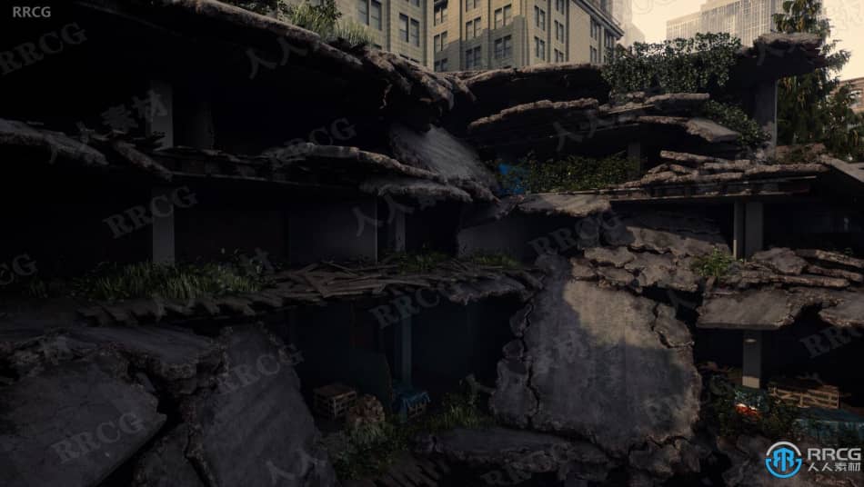 3DsMax与UE5破损衰败城市游戏环境场景制作视频教程 3D 第15张