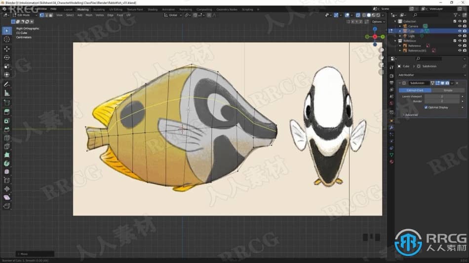 Blender海洋小鱼角色建模实例训练视频教程 3D 第2张