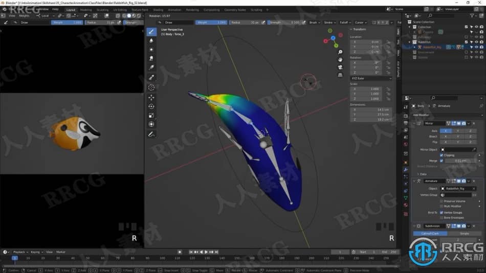 Blender海洋小鱼角色建模实例训练视频教程 3D 第9张