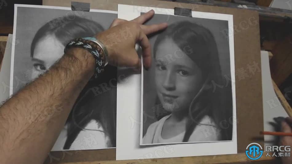 写实小女孩肖像素描油画创作过程传统绘画工作流程视频教程 CG 第5张