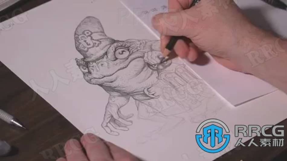 卡通动漫怪物角色传统绘画工作流程视频教程 CG 第8张