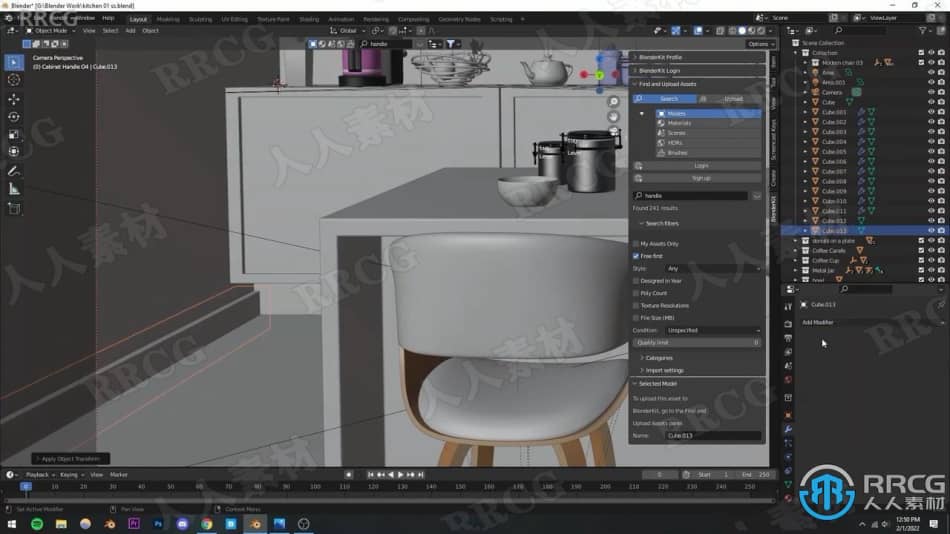 Blender逼真厨房场景实例制作视频教程 3D 第7张