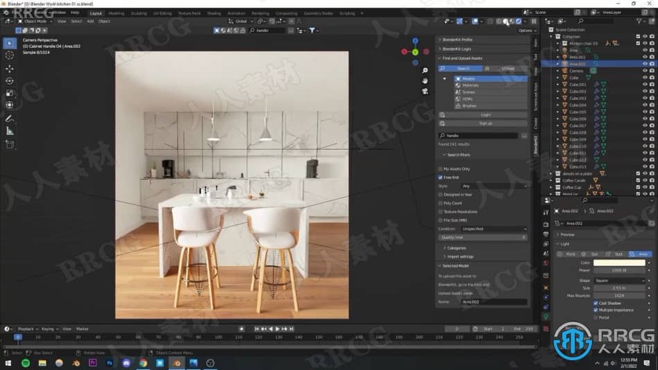 Blender逼真厨房场景实例制作视频教程 3D 第9张