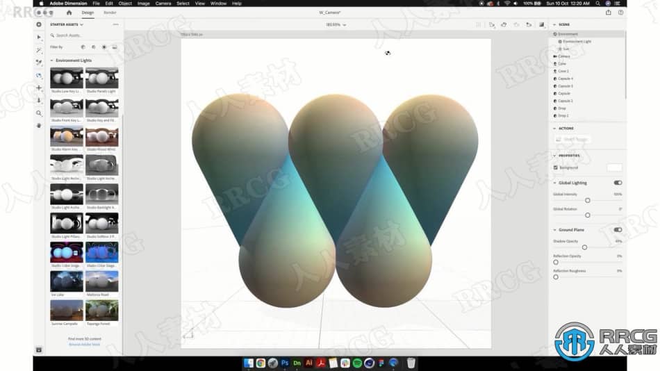 Adobe Dimension创建惊艳3D字母形状技术视频教程 DN 第5张
