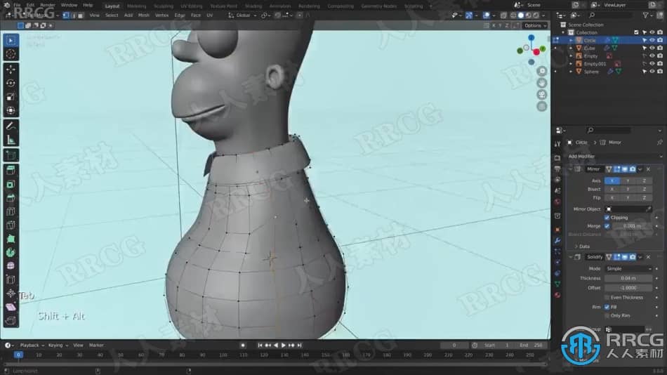 【中文字幕】Blender辛普森卡通3D角色建模实例制作视频教程 3D 第6张