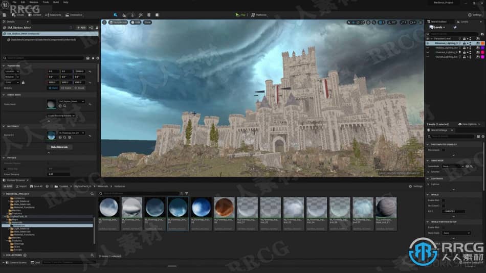 UE5虚幻引擎中世纪城堡完整制作工作流程视频教程 CG 第9张