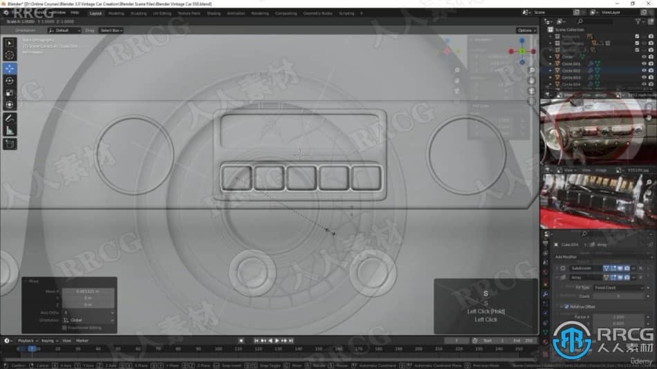 Blender 3.0复古老爷车完整制作工作流程视频教程 3D 第10张
