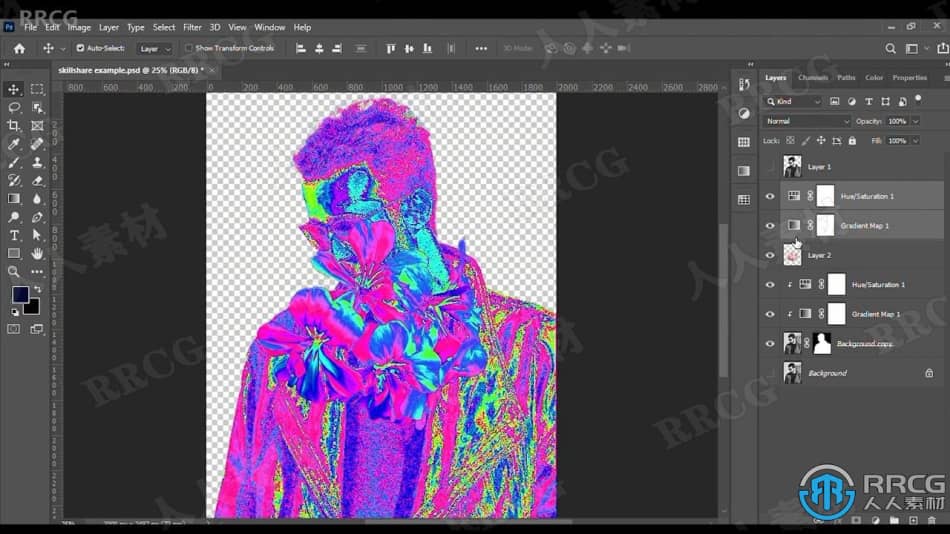 【中文字幕】Photoshop迷幻风格插图绘制实例制作视频教程 PS教程 第8张