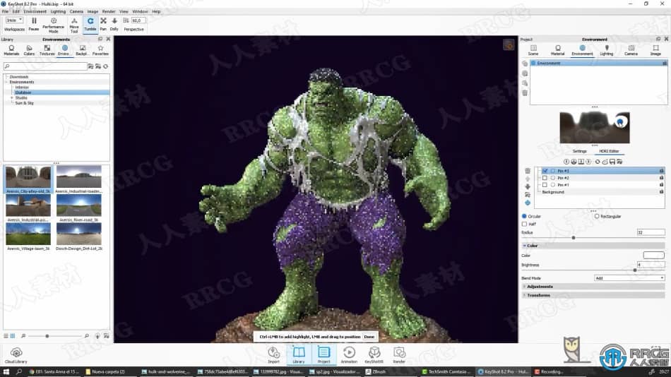 Zbrush超级英雄绿巨人完整雕刻制作训练视频教程 3D 第16张
