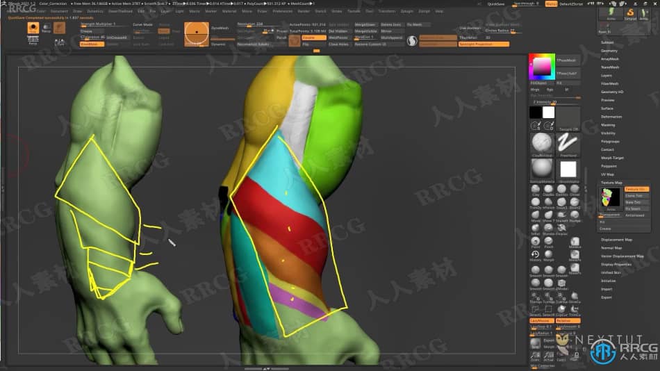 Zbrush超级英雄绿巨人完整雕刻制作训练视频教程 3D 第10张