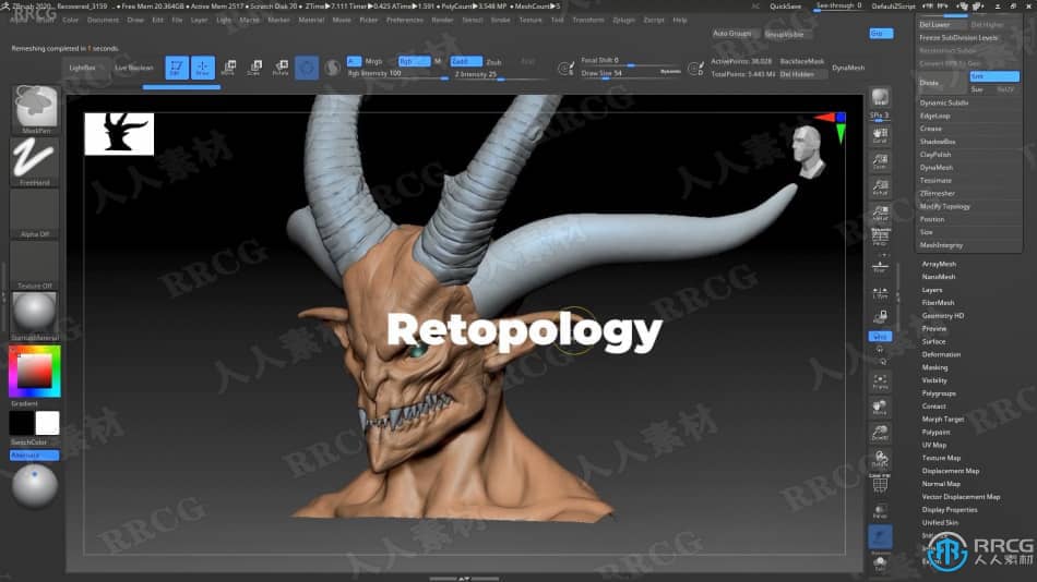 [Zbrush] 游戏恶魔概念艺术角色完整制作工作流程视频教程 3D 第10张