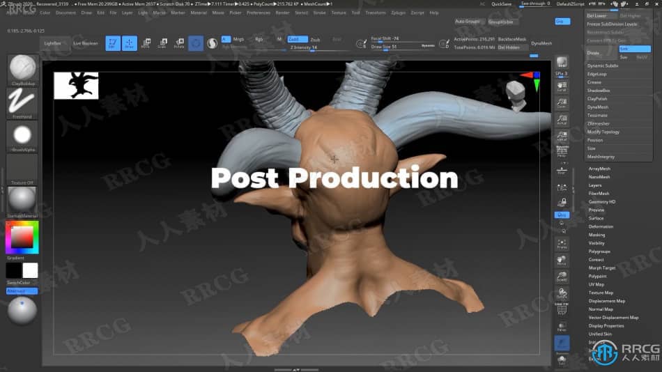 [Zbrush] 游戏恶魔概念艺术角色完整制作工作流程视频教程 3D 第11张