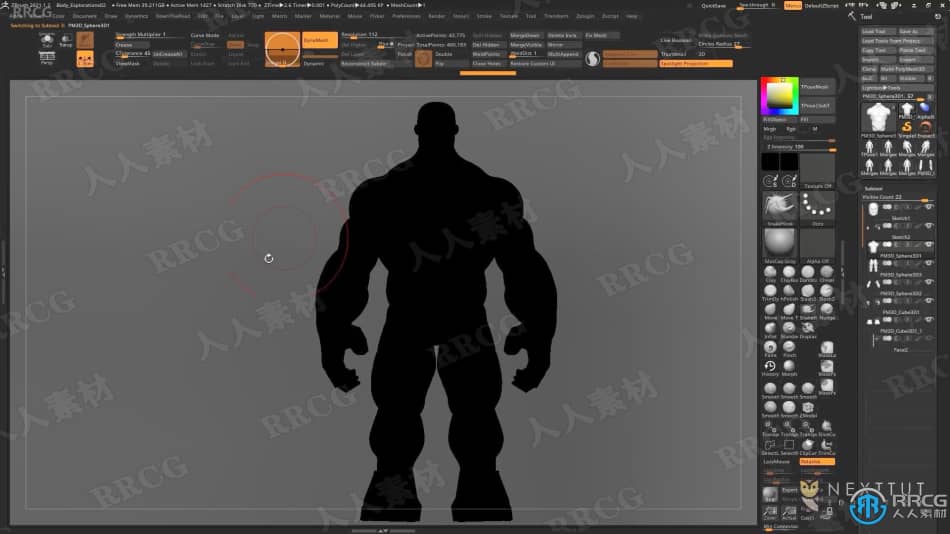 Zbrush超级英雄绿巨人完整雕刻制作训练视频教程 3D 第4张