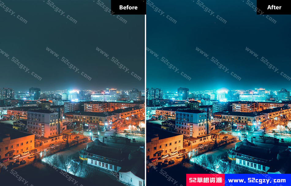 【Lightroom预设】城市夜景风光后期处理调色Night City | Lightroom Presets LR预设 第4张
