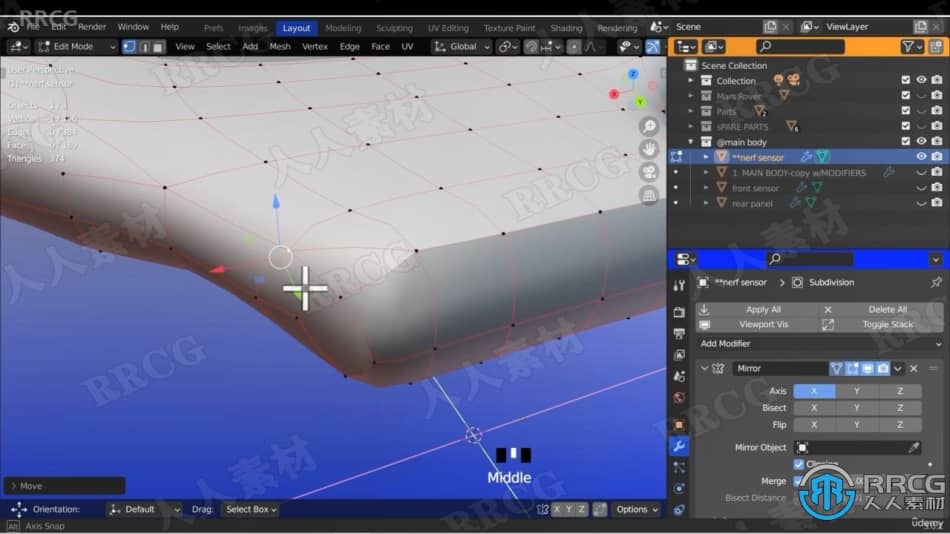 【中文字幕】Blender 3D火星车探测器建模完整制作流程视频教程 3D 第6张