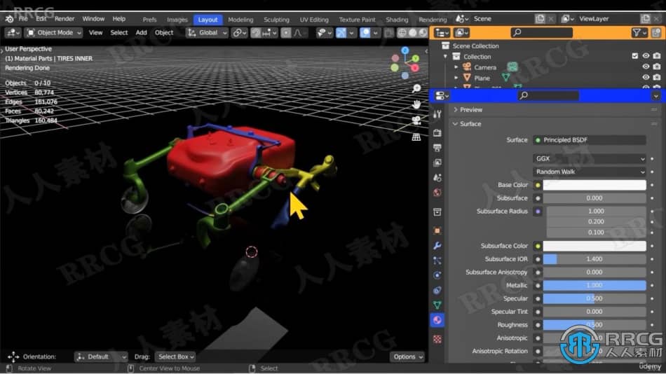 【中文字幕】Blender 3D火星车探测器建模完整制作流程视频教程 3D 第4张