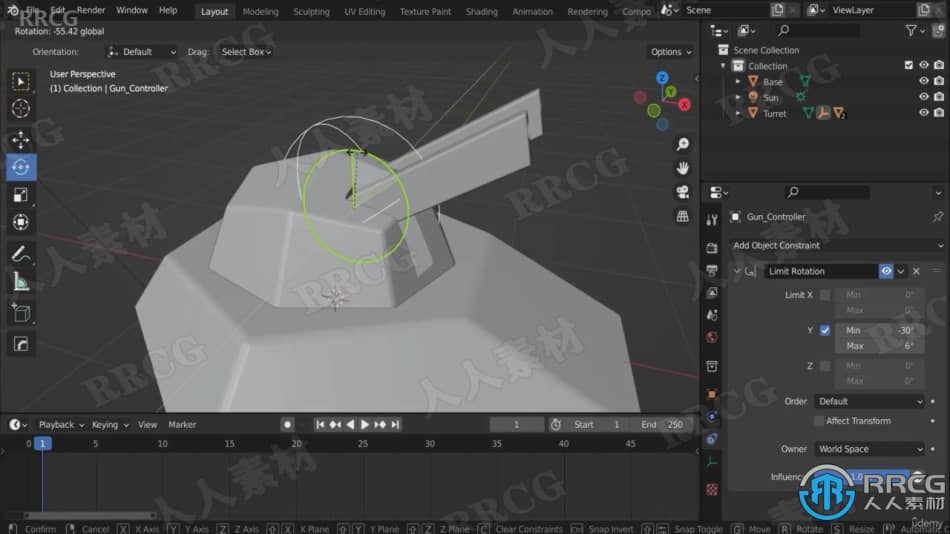 【中文字幕】Blender游戏防空炮塔完整实例制作视频教程 3D 第5张