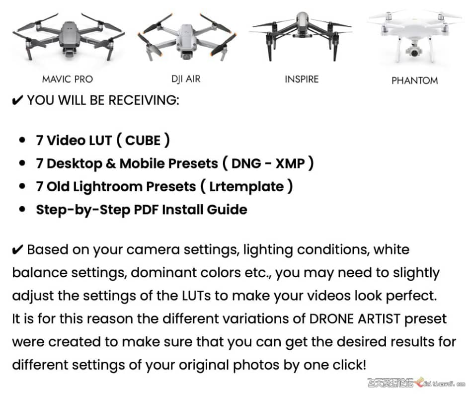 【Lightroom预设】航拍调色利器——Drone Artist拍电影风光大片及LUT预设 LR预设 第8张